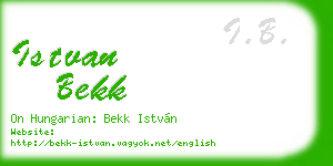 istvan bekk business card