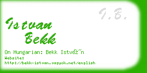 istvan bekk business card